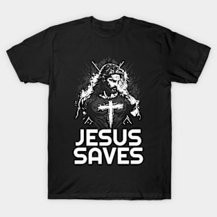 Jesus Saves, Jesus Hero T-Shirt